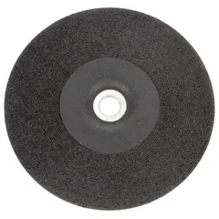 General purpose grinding wheel for carbon and stainless steel. Aluminum oxide abrasive with 24 grit for rapid material removal, weld blending, and edge chamfering. Type 27 depressed center design. 9" diameter, 1/4" thickness, 7/8" arbor hole.