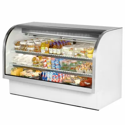 TRUE REFRIGERATION TCGG-72-HC-LD Curved Glass Display - Curved Glass Display Refrigerator Merchandisers