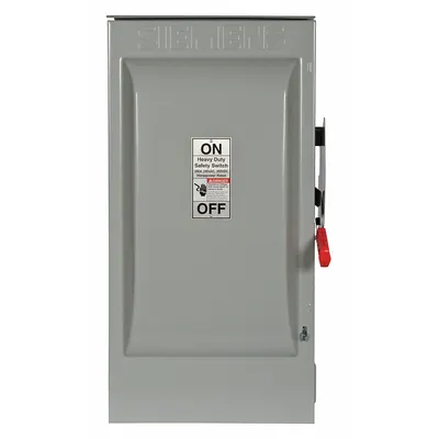 Siemens Safety Switch: Fusible, 200 A, Single Phase, 240V AC, Galvanized Steel - Fusible Safety Switches