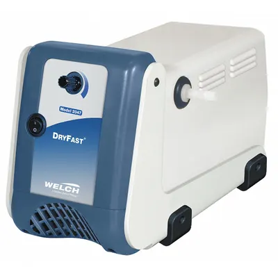 WELCH Vacuum Pump: 1/5 hp Output Power, 0.9 cfm Free Air Displacement - Chemical Duty Diaphragm Vacuum Pumps