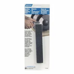 This NORTON dressing stick is used for truing and dressing conventional grinding wheels to restore their cutting surface and remove glazing or loading. It measures 6 inches in length, 1 inch in width, and 1 inch in height, with type 37C46-RVK and hardness grade R. Suitable for precision shaping of abrasive wheels in metalworking and toolroom applications.