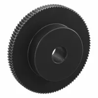 Ratchet Gear: 2.09 Pitch, 100 Teeth, 12 mm Bore Dia, Black Oxide-Coated Steel, 66.6 mm Outside Dia (MPN SRTB2/3-100)