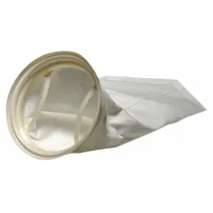 Welded felt seamless filter bag, Bag Size 1, with 1 micron filtration rating. Rated for flow up to 80 gpm and maximum operating temperature of 200°F. Suitable for industrial liquid filtration applications requiring fine particulate removal.