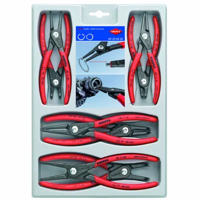 KNIPEX Retaining Ring Plier Set: External/Internal - Internal & External Retaining-Ring Pliers Sets