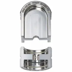 Replacement U style crimping die set for 4 AWG conductors. Includes upper and lower dies for use with MILWAUKEE model 2779-22 crimping tool. Gray finish, designed for electrical wire and cable crimping applications.