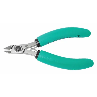 EXCELTA Diagonal Cutting Plier: Flush, Straight, Oval, 3/8 in Jaw Lg, 3/8 in Jaw Wd - Flush-Cut Diagonal-Cutting Pliers