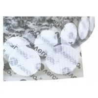 Pre-cut hook disc with 7/8 in overall diameter, made of nylon with white finish. Features an adhesive acrylic backing for mounting on smooth surfaces. Used for temporary fastening in assembly, cable management, and mounting applications where a reusable bond is required
