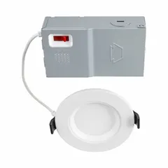 This low-profile canless downlight operates at 120V AC, consuming 6.5 W and delivering 530 lm at 3500K color temperature. It is dimmable and requires a separately available trim. Suitable for recessed lighting in commercial and residential spaces such as offices, corridors, and retail environments.