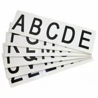 Letter Label Set: 1 15/16 in Character Ht, Indoor/Outdoor, Non-Reflective, Gothic, Black, 25 PK (MPN 9714-LTR KIT)