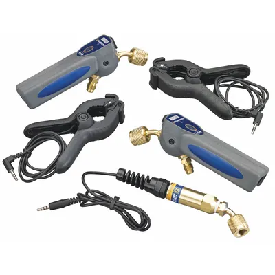 YELLOW JACKET Pressure/Temperature Gauge Kit: Pressure/Temp/Vacuum, Pressure/Temp/Vacuum - Wireless Refrigeration Diagnostic Kits