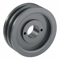 APPROVED VENDOR V-Belt Pulley: 2AK54, 2 Groove, 5.25 in OD, Bushed Bore, H/QT, Cast Iron, Webbed (MPN 2AK54H)