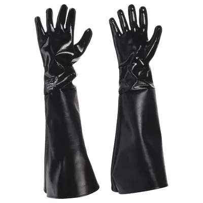 ECONOLINE Blasting Glove Set: Left/Right Hand, 7 in Dia x 33 in L, Neoprene/Vinyl - Blasting Cabinet Gloves