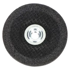This NORTON BlueFire ZA combination wheel is designed for cutting and grinding carbon steel and stainless steel. The 24-grit zirconia alumina abrasive provides fast material removal and extended life. Typical applications include metal fabrication, maintenance, and repair tasks in industrial settings.