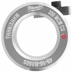 Copper stripping bushing for use with MILWAUKEE 2435-20 and 2935-20 tools. Accommodates THHN/XHHW wire up to 350 MCM maximum. Designed for stripping operations on copper conductors in electrical installations.