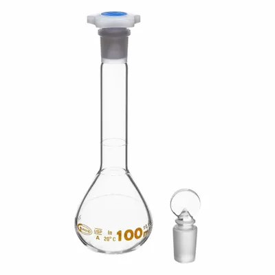 UNITED SCIENTIFIC SUPPLIES Glass Flasks: 100 mL, Colorless, Round, A - Glass Volumetric Flasks