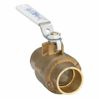 APOLLO Manual Two-Way Ball Valve: 1 1/4 in, Brass, Straight, Sweat x Sweat, Full Port Ball Port (MPN 77FLF20601)