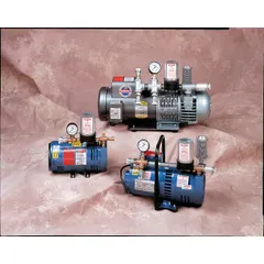 The Allegro 9850 ambient air pump delivers 0 to 20 cfm airflow at 0 to 12 psi operating pressure. It features Schrader fittings and supports up to 4 respirators. This pump is used to supply breathable air in industrial environments such as painting, chemical handling, and confined-space work.