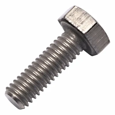 ALLIED TITANIUM Heavy Hex Bolt: Titanium, Grade 2, Plain, M4x0.7 Thread Size, 16 mm lg - Titanium Heavy Hex Bolts