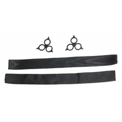This kit includes two HMPE sleeves and two lock rings for replacing worn components on soft shackles. The sleeves are made from high-modulus polyethylene for strength and low stretch. Suitable for rigging, lifting, and pulling applications where synthetic shackles are used.