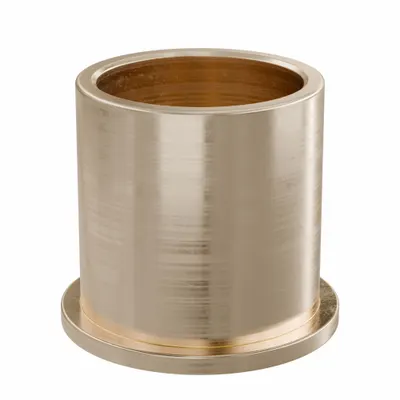 OILITE Flanged Sleeve Bearing: Bronze, SAE 841, 20 mm Bore, 24 mm OD, 25 mm Lg - Lubricated General Purpose Metallic Flanged Sleeve Bearings