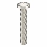 Machine Screw: 1/4"-20 Thread Size, 1 1/2 in Lg, 316, Stainless Steel, Plain, Pan, Phillips, 10 PK (MPN ZSCRW-406)