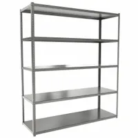HALLOWELL Metal Shelving: Starter, Extra-Heavy-Duty, 72 in x 24 in, 84 in Overall Ht, 5 Shelves (MPN HCS722484-5HG)
