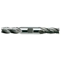 YG-1 Square End Mill: High Speed Steel, Double End, 4 Flute, 7/8" Mill Dia, 1-7/8" LOC, 6-1/8" OAL (MPN 12144)