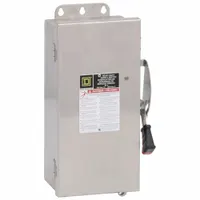 SQUARE D Safety Switch: Fusible, 30 A, Three Phase, 600V AC, 304 Stainless Steel, Indoor/Outdoor (MPN H361DSWC)