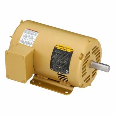 BALDOR General Purpose Motor: Rigid Base Mount, Open Drip Proof, 3 hp, 230/460V AC - Rigid Base 3-Phase General Purpose AC Motors