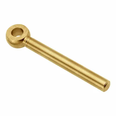 AMPG Fixed Rod End: Brass, Plain, 5 in Hole Center-to-End Lg, Right Hand - Brass Male Threaded Fixed Rod Ends