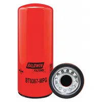 Spin-on hydraulic filter with M90 x 2.0 thread size and cellulose media. Includes integral gasket. Suitable for hydraulic fluid filtration in vehicle hydraulic systems