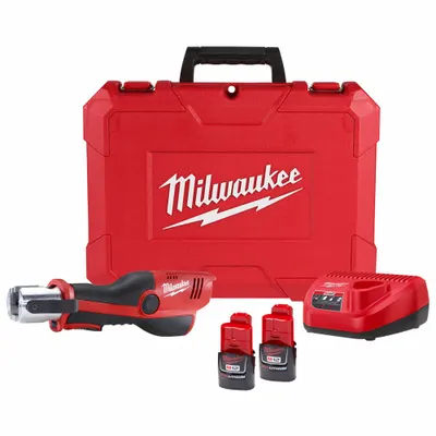MILWAUKEE Cordless Press Tool Kit: M12 REDLITHIUM, Compact, Inline - Milwaukee Press Fitting Tools