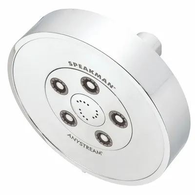 SPEAKMAN Fixed Showerhead: Neo S-3010, 1.75 gpm Fixed Showerhead Flow Rate, Brass/Plastic - Multi-Pattern Fixed Showerheads