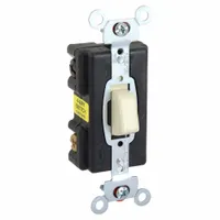 HUBBELL Wall Switch: Push Button Switch, 4-Way, Maintained, Ivory, 120/277V AC, 20 A (MPN HBL1284I)