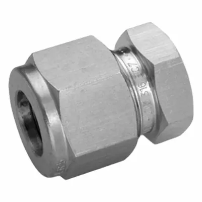 HAM-LET Compression Fitting Cap: 7/8 in OD Fitting Size, Compression - Double-Ferrule Stainless Steel Fittings