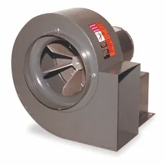 This direct-drive blower includes a drive pack and is designed for 1,725 RPM fan speed. It features a 3/4 hp open dripproof motor and operates on 115/230V AC. Suitable for industrial ventilation, exhaust, and air-moving applications in HVAC systems, dust collection, and general air circulation.