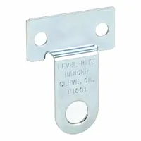 Non-adjustable mounting hanger with two holes for fixed installation. Overall length 1 in, overall width 1 5/16 in. Used for securing equipment, piping, or conduit in industrial settings