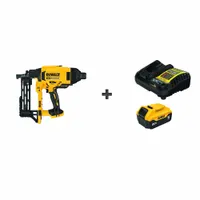 DEWALT Staple Gun Kit: 1 Battery, 1 Charger, Combo, For 1 1/2 in to 2 in Staple Leg Lg, For 9 ga (MPN DCFS950B/DCB205C)