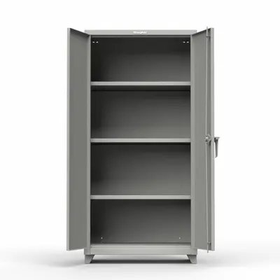 STRONG HOLD Storage Cabinet: 36 in x 24 in x 72 in, Swing Handle & Padlock Hasp - Industrial Shelf Cabinets