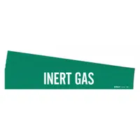 Pipe Marker: Inert Gas, Green, White, Fits 2 1/2 to 7 7/8 in Pipe O.D., 1 Pipe Markers, 5 PK (MPN 7164-1-PK)