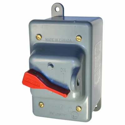HUBBELL KELLEMS Manual Motor Switch: 3 Poles, 30 A, 3R NEMA Rating - Enclosed Manual Motor Switches