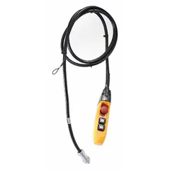 Pendant control station for NER2 series electric chain hoists. Provides Up/Down functions for raising and lowering loads. Includes a 6 ft pendant cord. Used in industrial lifting applications such as manufacturing, warehousing, and assembly lines.
