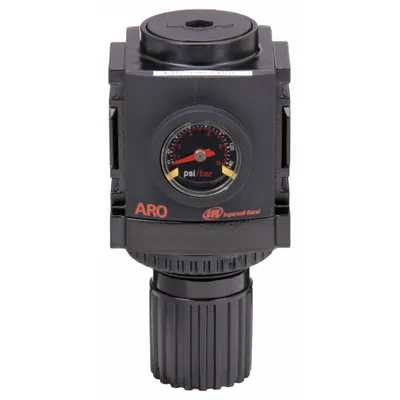 ARO Compressed Air Regulator: Aluminum, 3/8 in NPT, 113 cfm, 0 psi to 140 psi - ARO FRL Air Regulators