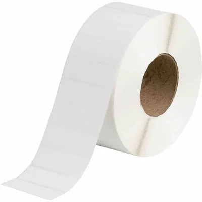 BRADY Pre-Cut Label Stock Roll: 1 in x 3 in, Acrylic, Permanent Adhesive, 5,200 Labels - Brady Thermal Transfer Precut Label Rolls