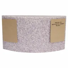 NORTON surface grinding segment, type 86A24-G20VTX2, with dimensions 6" L x 11 1/4" W x 2 1/4" H and abrasive hardness G. Compatible with ME30777 Cortland chuck. Used for precision surface grinding of ferrous metals in tool rooms, die shops, and production machining.