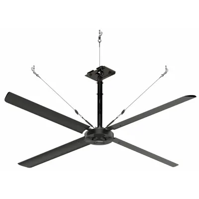 HUNTER INDUSTRIAL Ceiling Fan: 55,119 cfm Airflow, 10 ft Blade Dia, Variable Speeds, 240V AC - Industrial HVLS Ceiling Fans