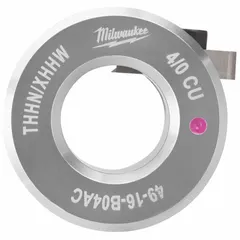Copper bushing for stripping 4/0 AWG THHN/XHHW wire. Designed for use with MILWAUKEE 2435-20 and 2935-20 tools. Used in electrical installations to prepare wire ends for termination.