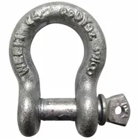 APPROVED VENDOR Anchor Shackle: Anchor Shackle, 2,000 lb Working Load Limit, Carbon Steel, Silver (MPN 55AY07)