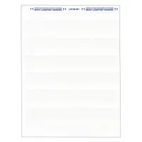 White matte polyester wraparound label for permanent wire identification. Measures 1 7/16 in x 1 in and fits wire gauges 10 AWG to 4 AWG. Used in electrical panels, control cabinets, and cable management for durable marking