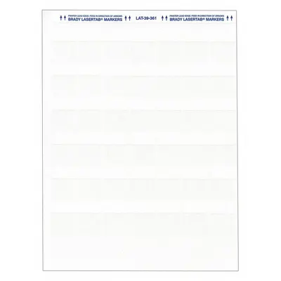 BRADY LAT-39-361-1 Wraparound Label - Brady Precut Label Sheets